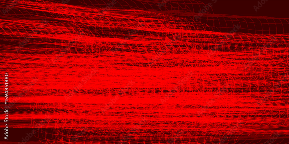 Aufkleber dynamic abstract image featuring overlapping red lines forming a grid pattern on a dark background. 
