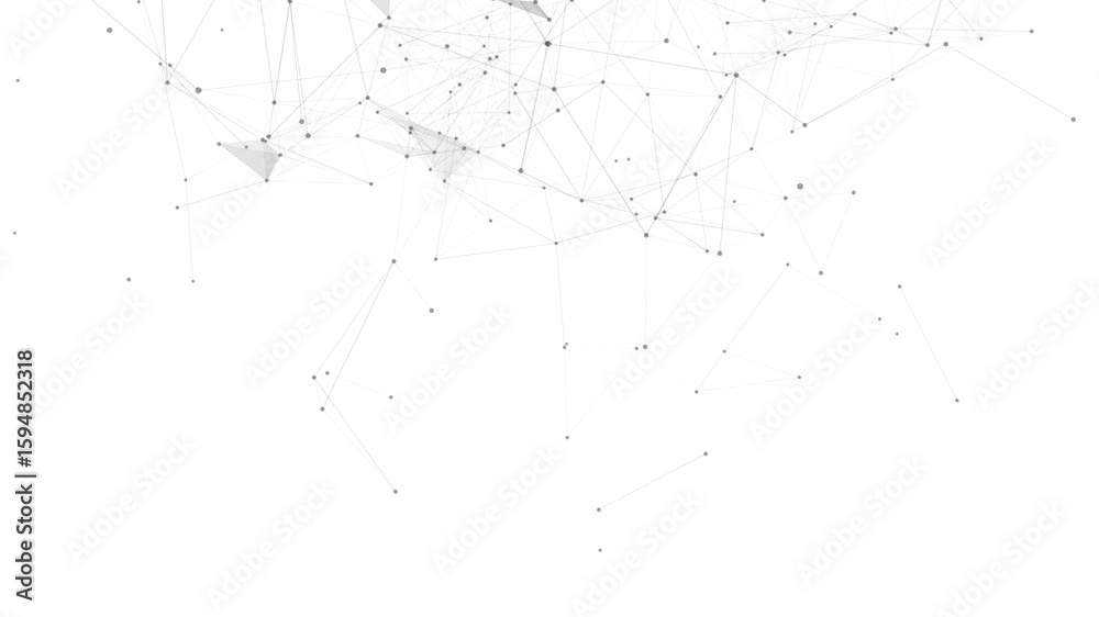 Poster minimal abstract white tech mesh background. digital polygon wireframe corners structure. futuristic