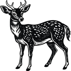 Illustration of a deer possibly a pet in a CMYK color scheme