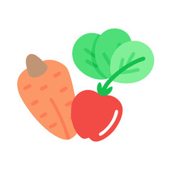 Fototapeta premium Vegetables line icon set. Vector pictograms of broccoli, potato, onion, garlic, lettuce, spinach, pepper, cucumber, pumpkin, turnip, celery, cabbage, mushroom, linear illustration icons.