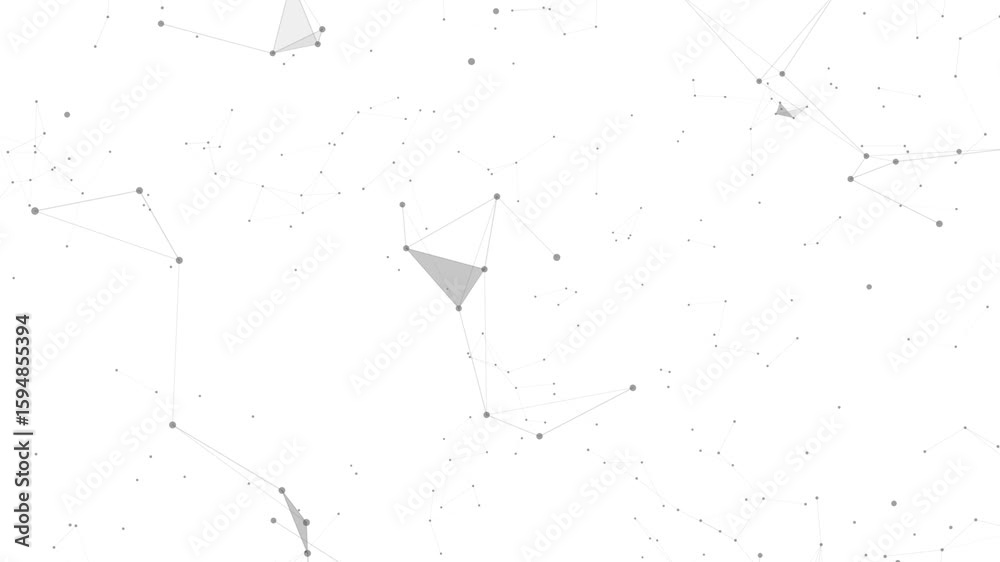 Poster minimal digital abstract mesh background. futuristic polygon connection dots structure. clean white 