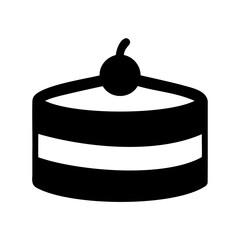 Piece of cake icon. Tasty dessert slice vector illustration, Cake silhouette