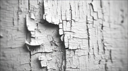 Obraz premium Cracked white paint on wood