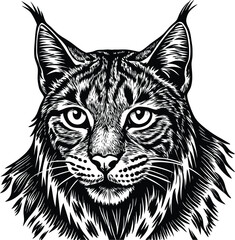 Detailed Illustration of an Iberian Lynx a Critically Endangered Wild Cat