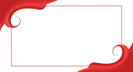Elegant Red Frame with Swirling Accents - Versatile Background for Design Projects, ideal for adding a touch of sophistication and visual appeal.