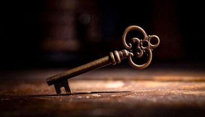 Old antique vintage key