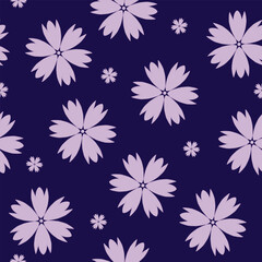 light light flowers on a blue background with airy petals