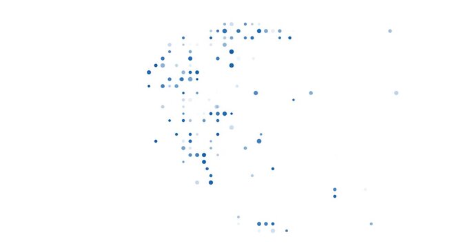 Digital Dot Structure Forming Greece Map