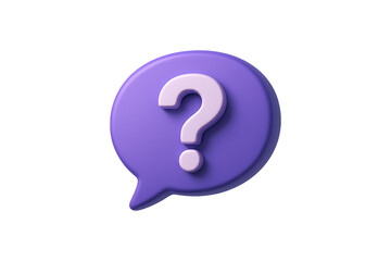 Question Mark Speech Bubble Isolated on Transparent Background