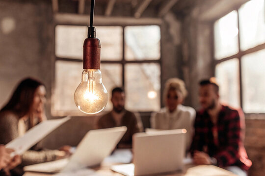 Creative business meeting with innovative mind and start up culture creativity and idea brainstorming