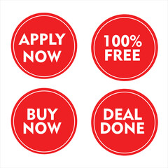 Discount Badges and Sale Tags Vector Set – Promotional Labels for Ecommerce and Marketing