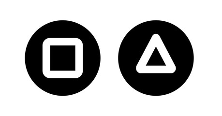 Abstract Geometric Shapes: Bold Black and White Minimalist Icons