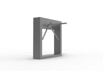 ticket punch door angle view with shadow 3d render