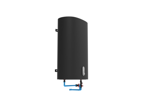 tall water heater angle view without shadow 3d render