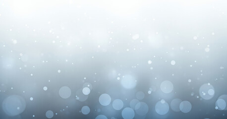 Abstract background with blurred bokeh lights in shades of white and blue, offering a peaceful and clean aesthetic suitable for medical themes, winter visuals, or minimalist branding layouts.
