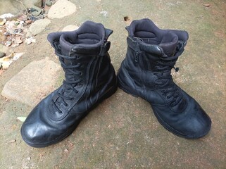 old black boots