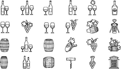 Wine icon Collection
