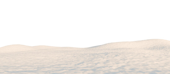 Snow-Covered Hills Under a Calm Sky. 3D render.	

