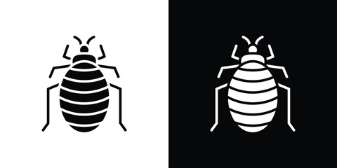 Bedbug icon illustration in flat style. icon template color editable.