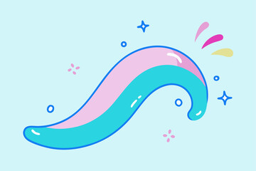 Abstract vector illustration featuring a winter holiday design with floral and wave patterns, perfect for a Christmas or nature-themed card