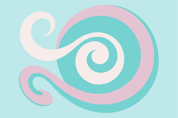 Swirling blue wave patterns decorate this vector illustration, perfect for a modern business logo or a vibrant nature-inspired wallpaper