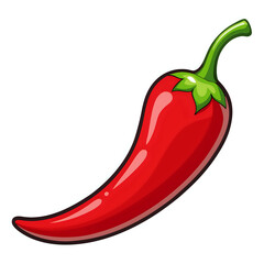 red hot chili pepper vector illustration white background