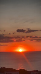 sunset over the sea