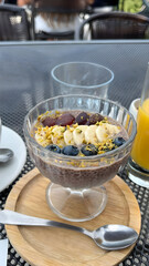 fruit salad with nuts and raisins