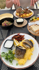 fried fish with potatoes