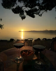 sunset on the beach