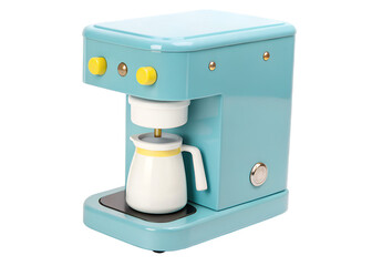 Toy style pastel coffee maker 3D illustration