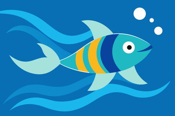 Obraz premium vector illustration of a fish