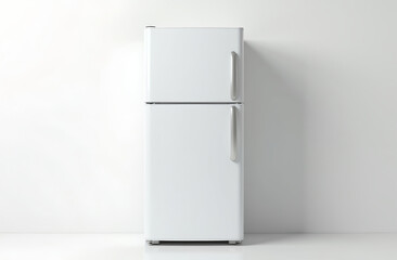 modern refrigerator isolated on white background