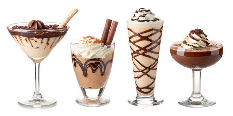 chocolate dessert drinks illustration