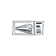 Illustration of two travel train tickets
