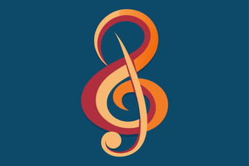 Obraz premium Golden treble clef and musical notes on a white background, an elegant symbol of classical melody