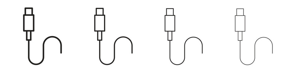 USB type c icon symbols collection. Vector EPS 10