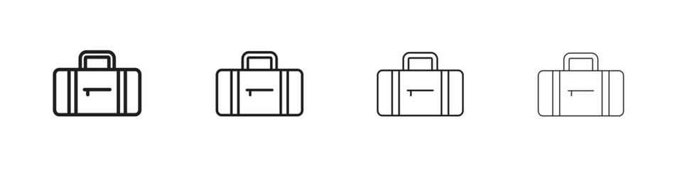 Sports bag icon symbols collection. Vector EPS 10