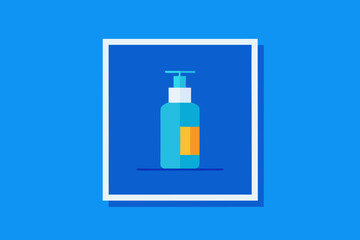 Obraz premium vector illustration of a bottle with a label