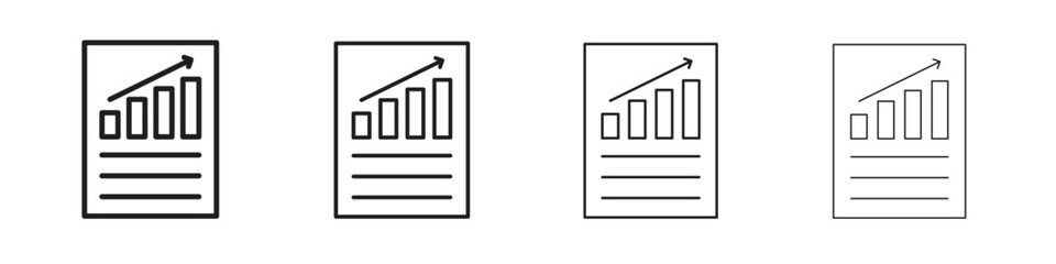 Quarterly report icon symbols collection. Vector EPS 10