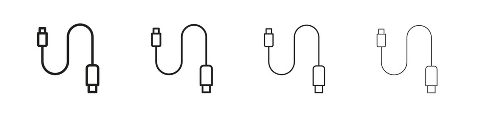 Phone cable icon symbols collection. Vector EPS 10