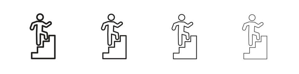 People Climbing icon symbols collection. Vector EPS 10