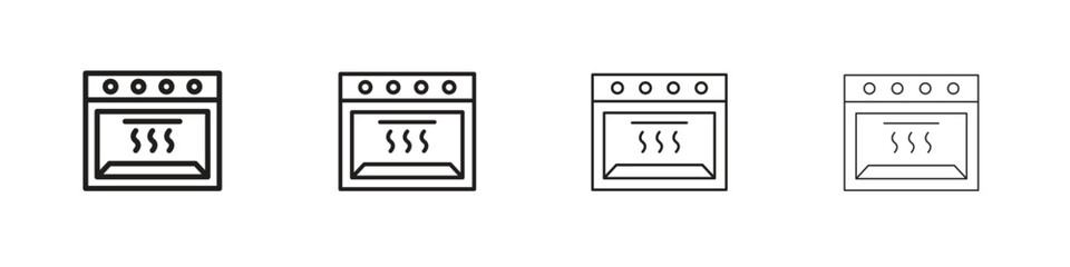 Oven icon symbols collection. Vector EPS 10