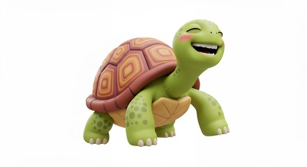Cheerful cartoon turtle illustration