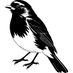 Abstract black and white silhouette design isolated on white background