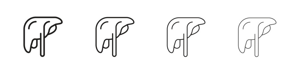 Liver icon symbols collection. Vector EPS 10