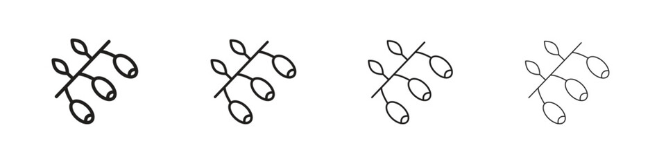 Jujube icon symbols collection. Vector EPS 10