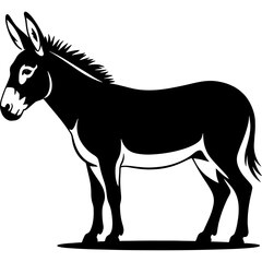 Donkey silhouette design isolated on white background