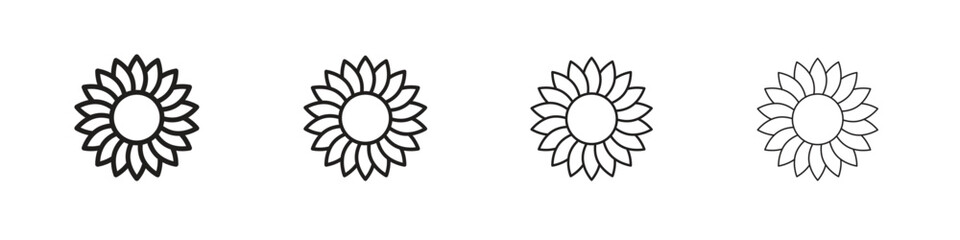 Gerbera icon symbols collection. Vector EPS 10