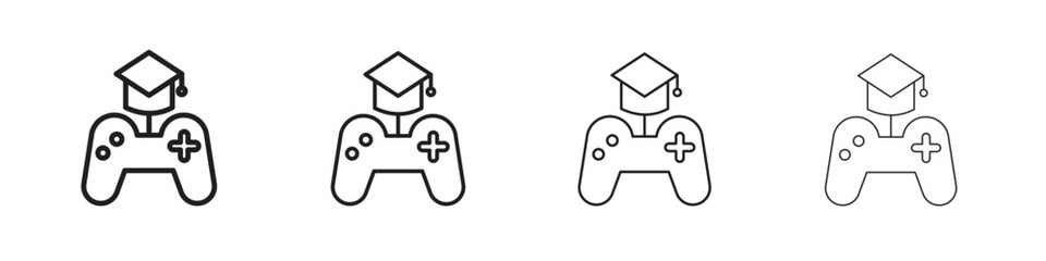Game based learning icon symbols collection. Vector EPS 10